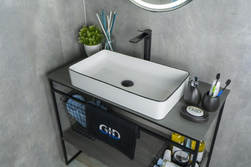 Раковина-чаша Gid Geometrico 60 Nc9399 52225 цвет Белый Черный