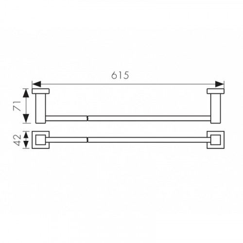 Полотенцедержатель Kaiser KH-4307 Бронза
