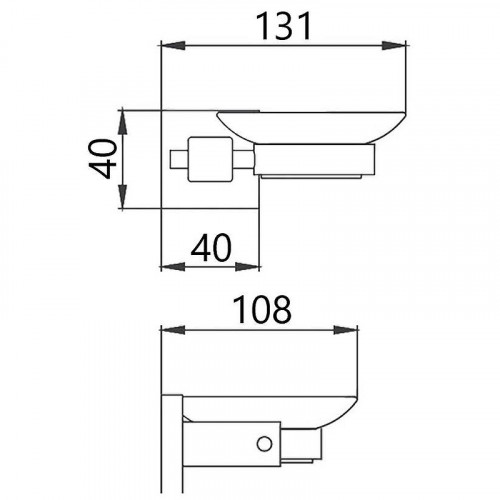 Мыльница Maretti Umbria Black UMB55CP33 Черная матовая
