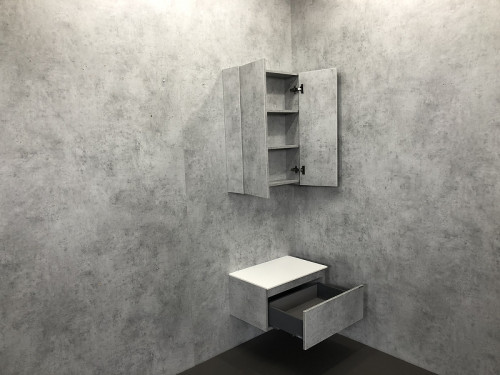 Тумба Comforty Осло 60 00-00000838 подвесная Бетон светлый МДФ / ЛДСП