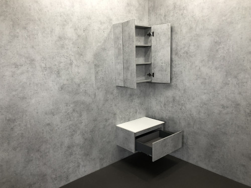 Тумба Comforty Осло 60 00-00000838 подвесная Бетон светлый МДФ / ЛДСП