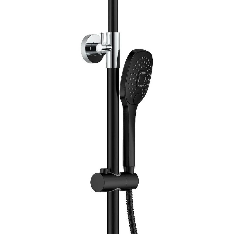 Душевая система Haiba HB24548-7 Черный Хром латунь на стену