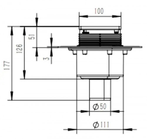 Душевой трап Splendy Faith 100x100 FA304VKYCR с решеткой цвет Хром