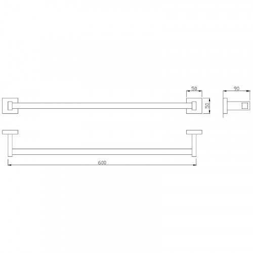 Полотенцедержатель Nofer Classic 09031.B Нержавеющая сталь глянцевая