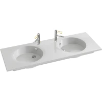 Раковина Jacob Delafon Odeon Rive Gauche 141 EXAS112-Z-00 Белая фарфор подвесная, полувстраиваемая