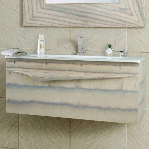 Тумба под раковину Clarberg Papyrus Wood 100 Pap-w.01.10/LIGHT подвесная Светлое дерево