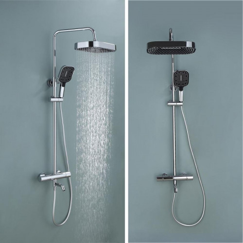 Душевая система ALMAes Deivon SDI-1832 с термостатом цвет Хром