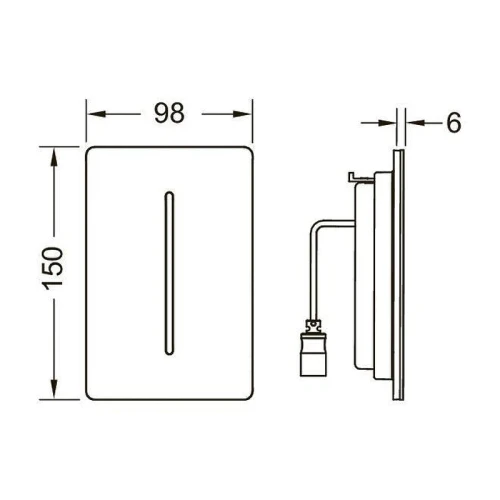 Кнопка смыва для инсталляции Tece Filo-Solid 9242076 цвет Хром глянцевый