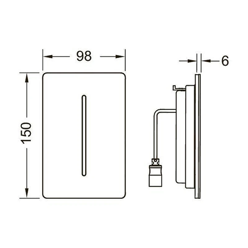 Кнопка смыва для инсталляции Tece Filo-Solid 9242076 цвет Хром глянцевый