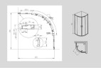 Душевой уголок Ravak Blix XP2CP4-90 90х90 X3B270C00Z1C профиль Хром стекло Transparent