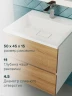 Тумба с раковиной Uperwood Barsa 50 29830205646 подвесная цвет Белый матовый Дуб сонома