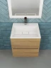 Тумба с раковиной Uperwood Barsa 50 29830205646 подвесная цвет Белый матовый Дуб сонома