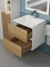 Тумба с раковиной Uperwood Barsa 50 29830205646 подвесная цвет Белый матовый Дуб сонома