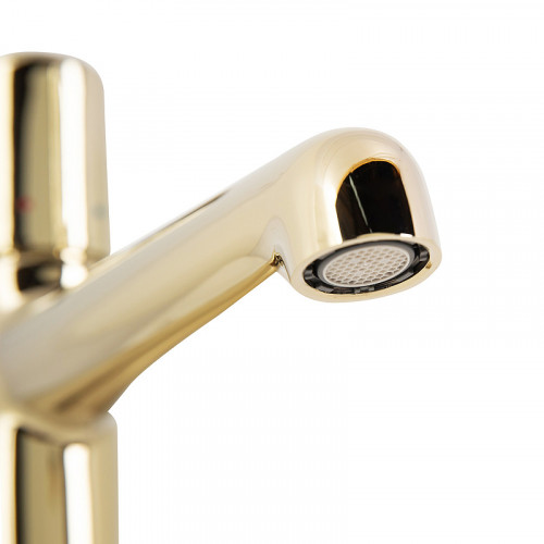 Смеситель для раковины BelBagno Uno UNO-LVM-ORO Золото латунь
