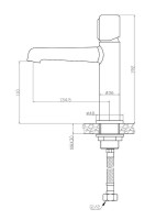 Смеситель для раковины BelBagno Uno UNO-LVM-ORO Золото латунь