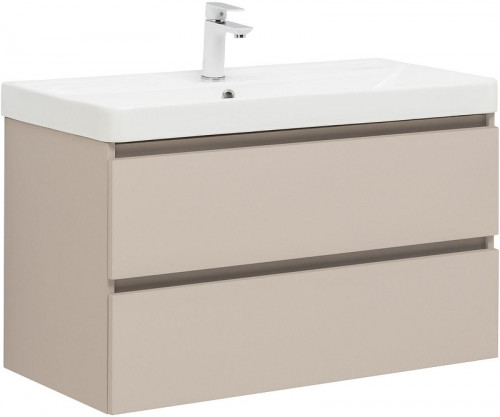 Тумба с раковиной Aquanet Вега 2.0 90 344753 подвесная цвет Бежевый
