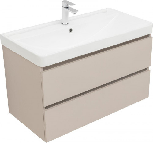 Тумба с раковиной Aquanet Вега 2.0 90 344753 подвесная цвет Бежевый