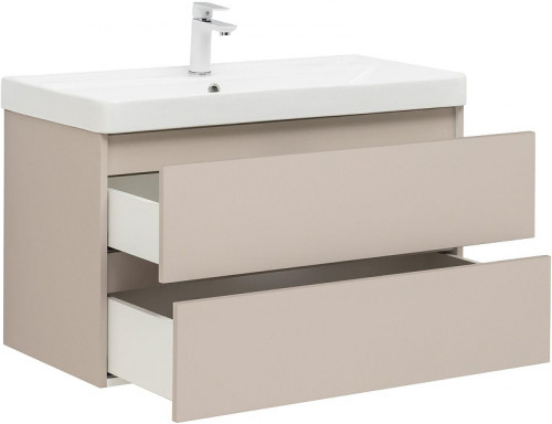 Тумба с раковиной Aquanet Вега 2.0 90 344753 подвесная цвет Бежевый