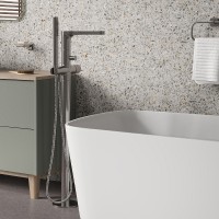 Смеситель для ванны WasserKRAFT Tauber 6421 Никель латунь на пол