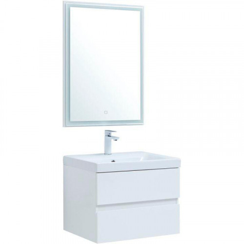 Комплект мебели для ванной Aquanet Беркли 60 306358 подвесной Белый глянец МДФ / ЛДСП