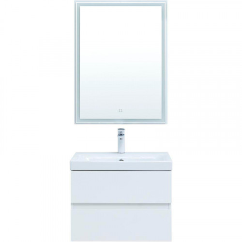 Комплект мебели для ванной Aquanet Беркли 60 306358 подвесной Белый глянец МДФ / ЛДСП