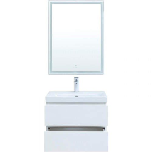 Комплект мебели для ванной Aquanet Беркли 60 306358 подвесной Белый глянец МДФ / ЛДСП