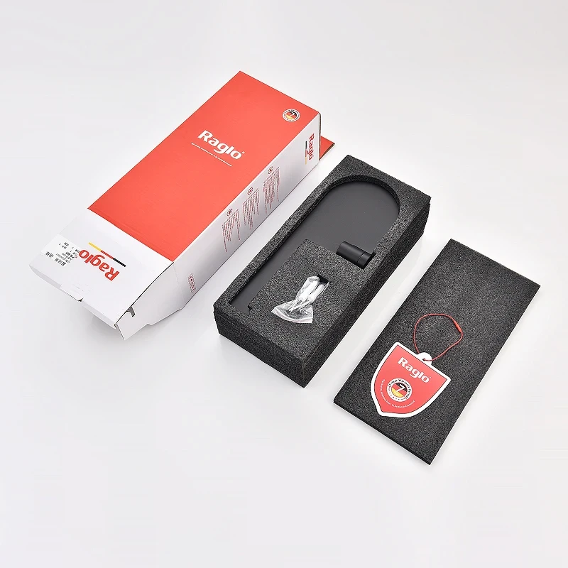 Держатель туалетной бумаги Raglo R300.03.06 с полкой Черный матовый