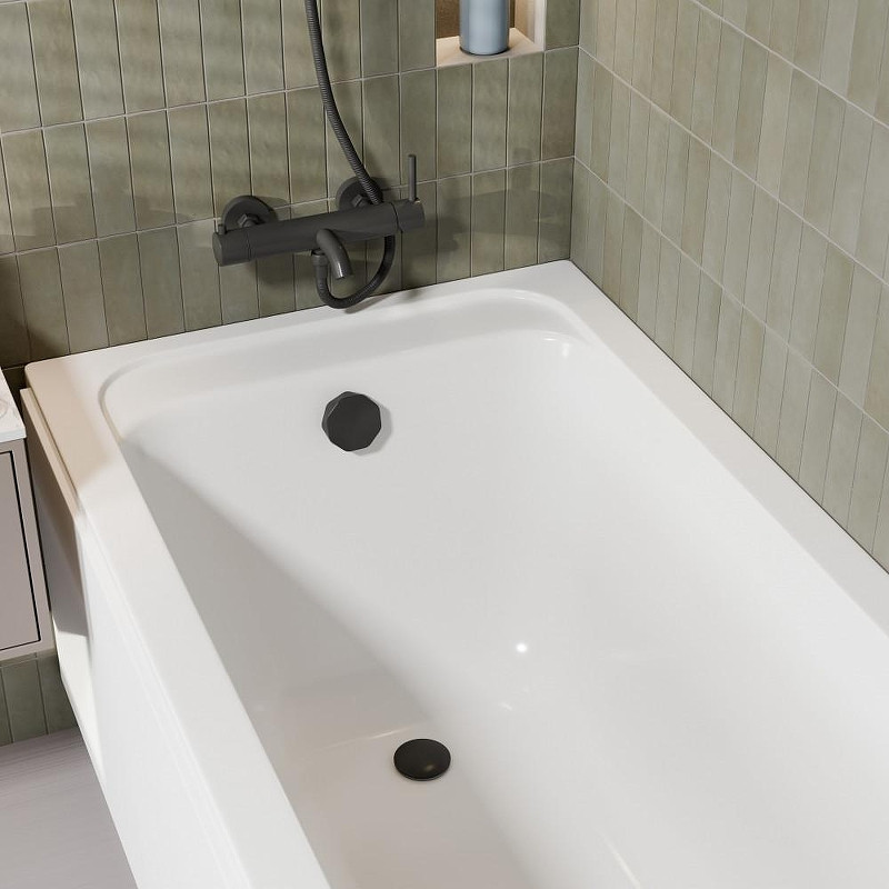 Слив-перелив Milacio Ultra MCU.014.MB полуавтомат цвет Черный матовый