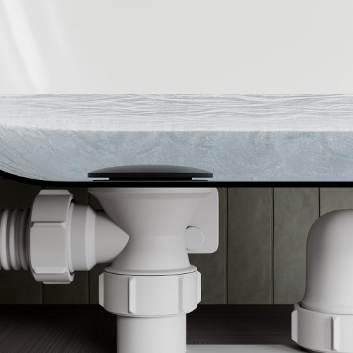 Слив-перелив Milacio Ultra MCU.014.MB полуавтомат цвет Черный матовый