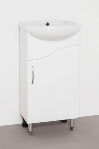 Тумба под раковину Style Line Эко Волна 2 Азов 40 Белый глянец МДФ / ЛДСП