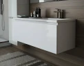 Тумба с раковиной Эстет Dallas Luxe 105 R ФР-00009679 подвесная Белая МДФ / ЛДСП