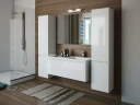 Тумба с раковиной Эстет Dallas Luxe 105 R ФР-00009679 подвесная Белая МДФ / ЛДСП