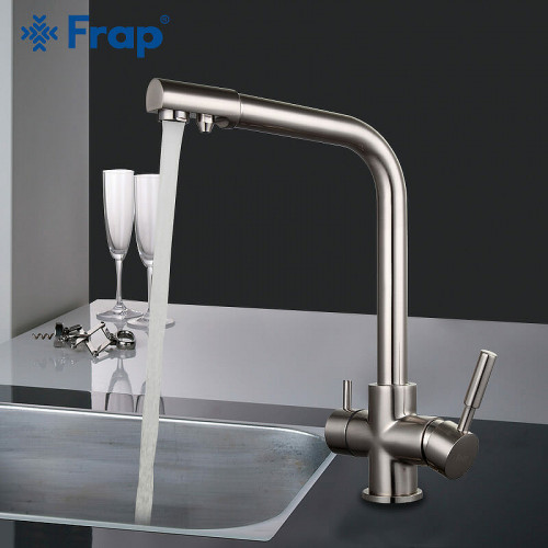 Смеситель для кухни Frap H52 F4352-5 Сатин латунь на столешницу