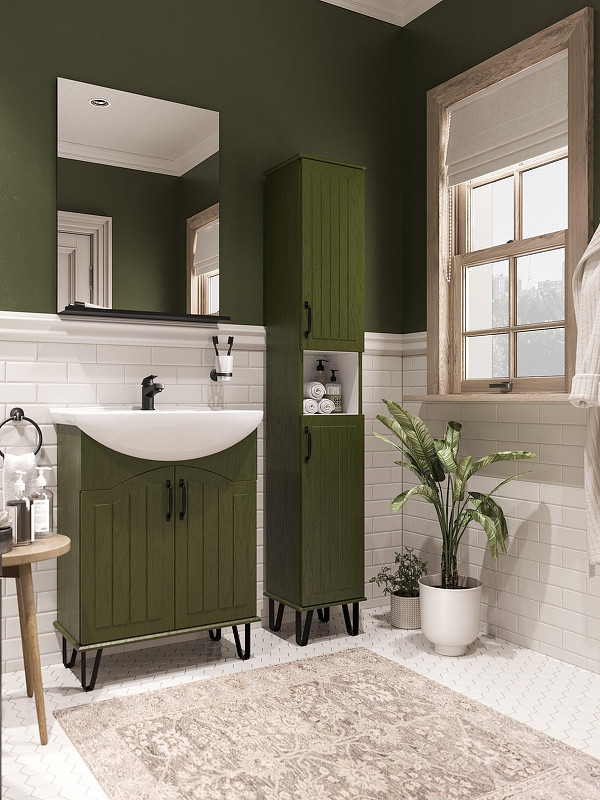 Шкаф пенал DIWO Сочи 30 00-00001269 цвет Зеленый