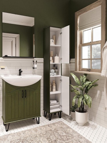 Шкаф пенал DIWO Сочи 30 00-00001269 цвет Зеленый