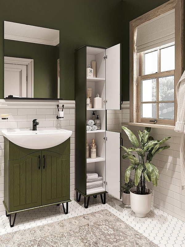 Шкаф пенал DIWO Сочи 30 00-00001269 цвет Зеленый