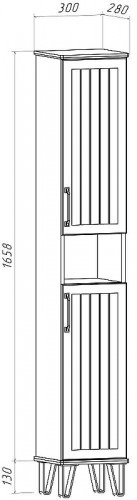 Шкаф пенал DIWO Сочи 30 00-00001269 цвет Зеленый