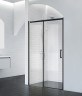 Душевая дверь BelBagno Acqua 150 ACQUA-BF-1-150-C-NERO профиль Черный стекло прозрачное