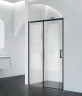 Душевая дверь BelBagno Acqua 150 ACQUA-BF-1-150-C-NERO профиль Черный стекло прозрачное