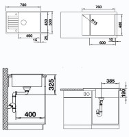 Кухонная мойка Blanco Zia XL 6 S Compact 523277 Белая искусственный камень (литьевой мрамор) встраиваемый