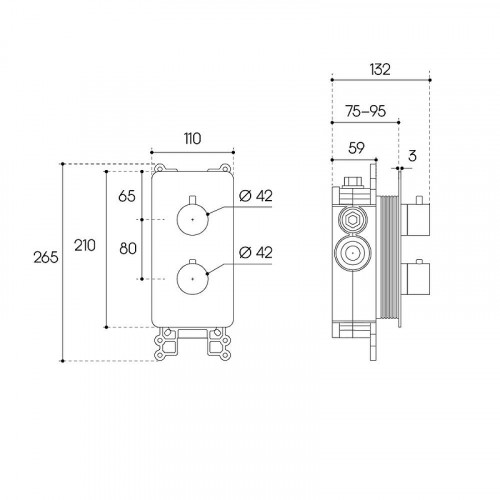 Смеситель для душа Aqueduto ACENO ACE0350 c термостатом цвет Шлифованное золото