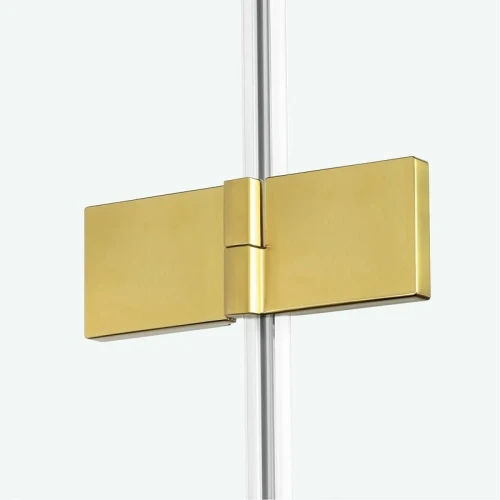 Душевой уголок New Trendy Avexa Gold 100х70 L EXK-1752 профиль Брашированное золото стекло прозрачное