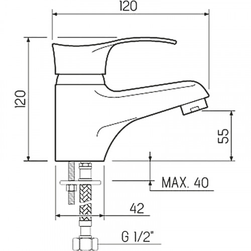 Смеситель для раковины Ростовская Мануфактура Сантехники SL86-001 Хром