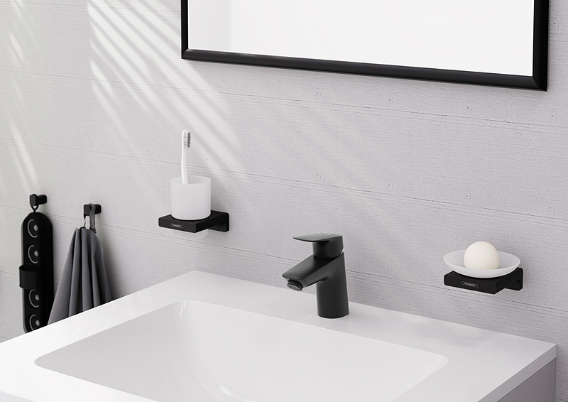Смеситель для раковины Hansgrohe Logis 71077670 Черный матовый латунь