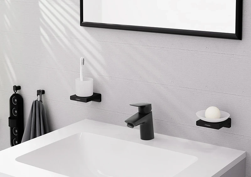 Смеситель для раковины Hansgrohe Logis 71077670 Черный матовый латунь