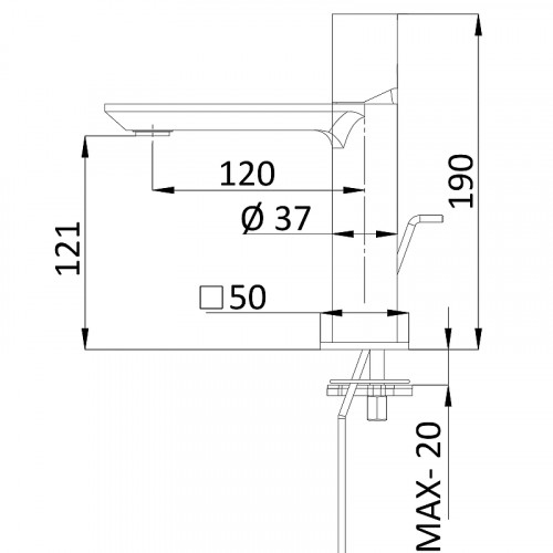 Смеситель для раковины Remer Edge EG510 Хром латунь