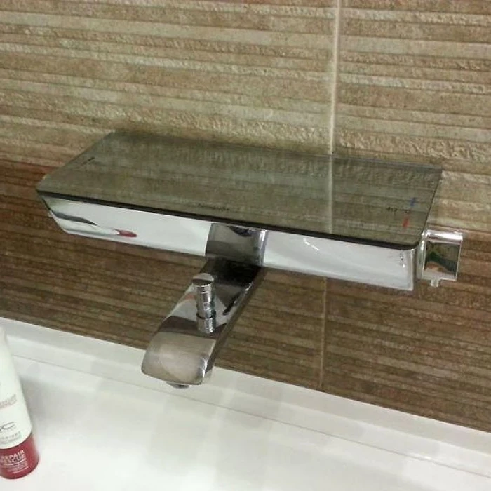 Смеситель для ванны Hansgrohe Ecostat Select 13141000 с термостатом Хром латунь на стену