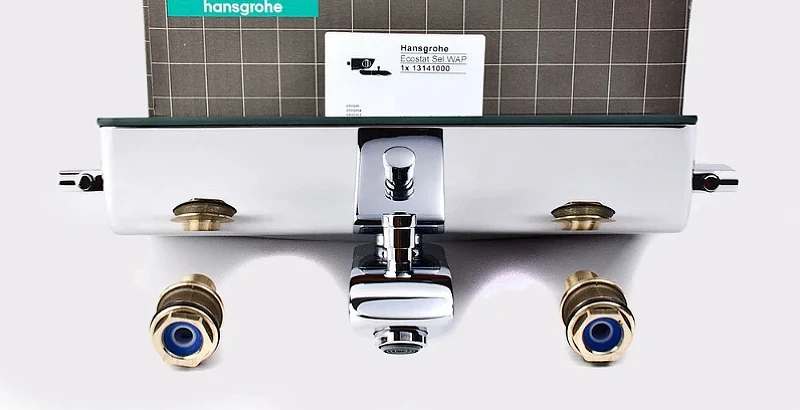 Смеситель для ванны Hansgrohe Ecostat Select 13141000 с термостатом Хром латунь на стену