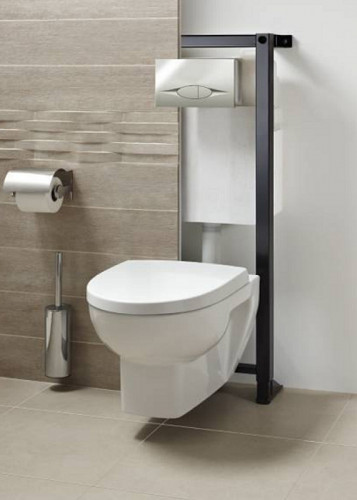 Инсталляция Jacob Delafon E29025-NF со смывным бачком без клавиши смыва нержавеющая сталь