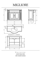 Столешница под раковину Migliore Ravenna 119 27078 Daino Reale